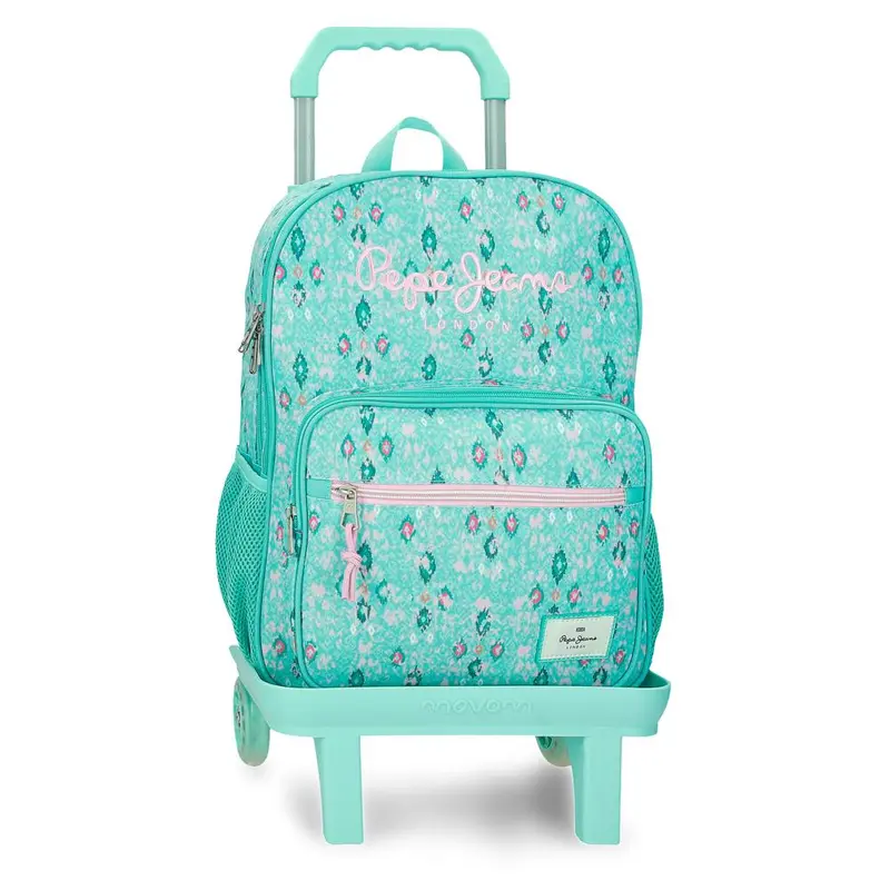 61122V1 MOCHILA ADAP. 40CM 2C. C/CARRO. PJL SUN TURQUESA VER