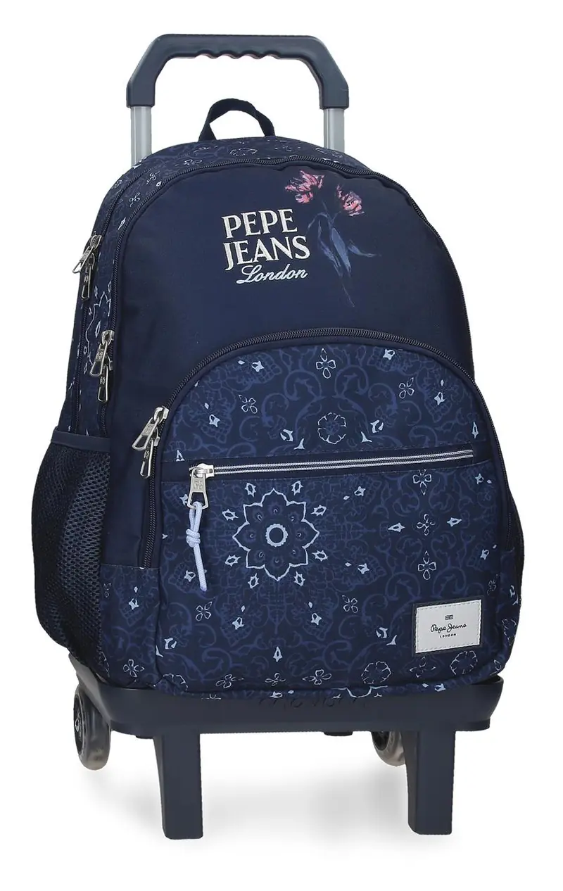 61225V2 MOCHILA ADAP. 44CM 2C. C/CARRO. PJL LENAY MARINO