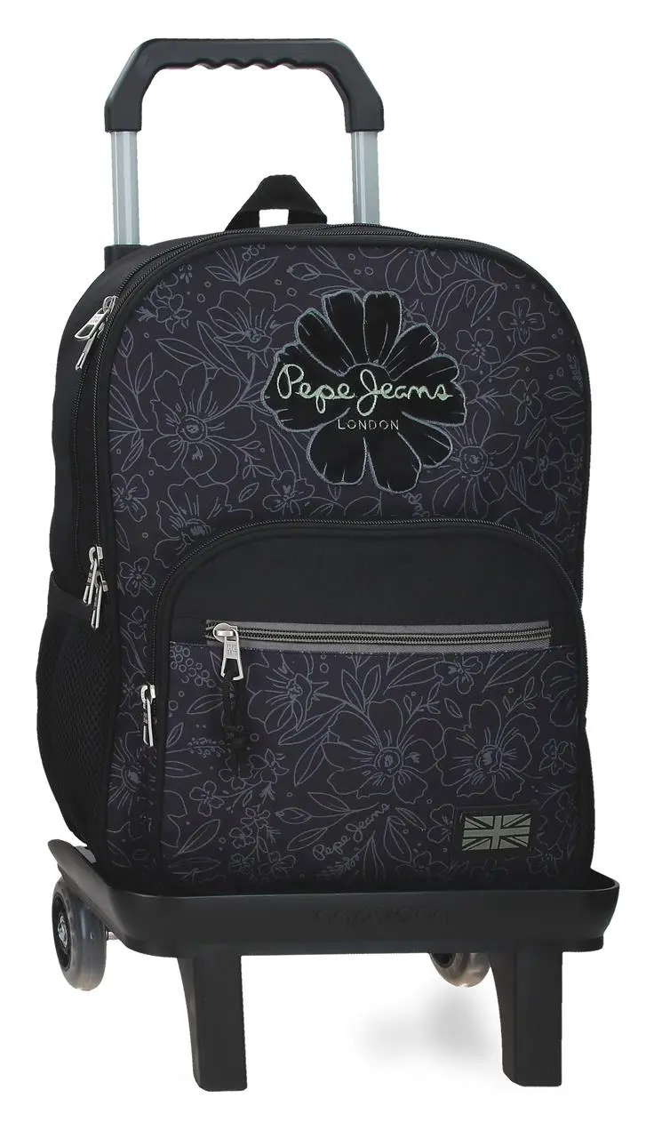 61322V1 MOCHILA ADAP. 40CM 2C. C/CARRO. PJL ELOISE NEGRO