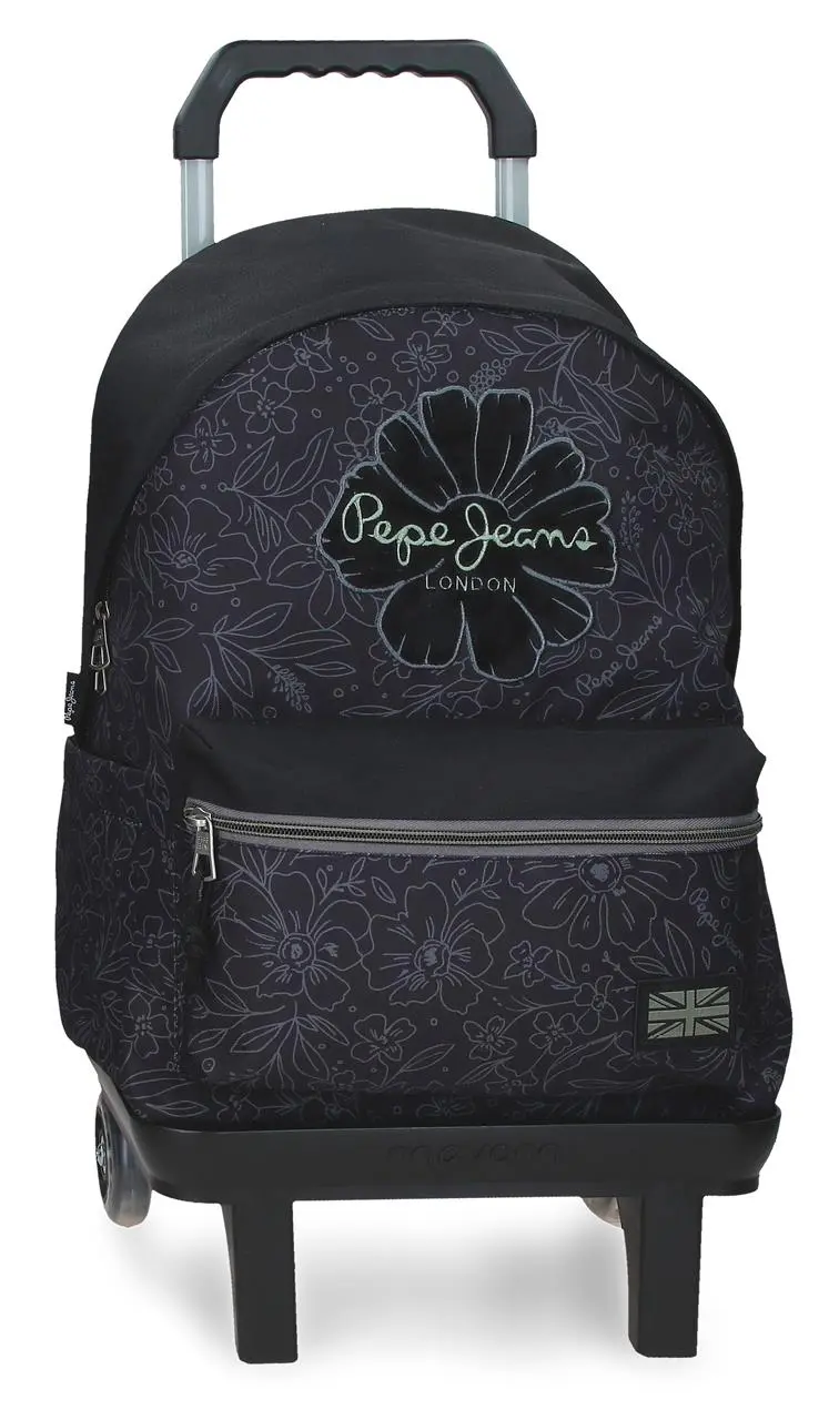 61323V1 MOCHILA ADAP. 44CM 2B LAT. C/CARRO. PJL ELOISE NEGRO