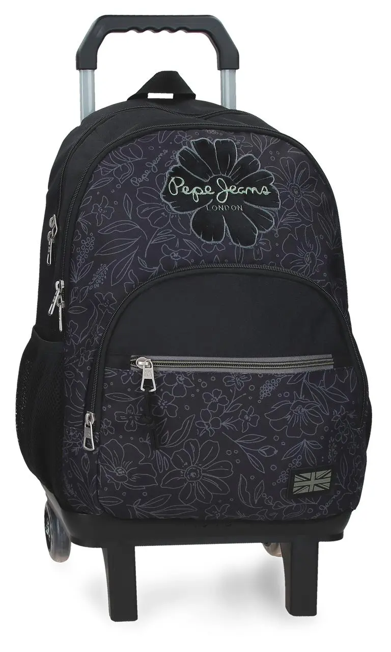 61325V1 MOCHILA ADAP. 44CM 2C. C/CARRO. PJL ELOISE NEGRO