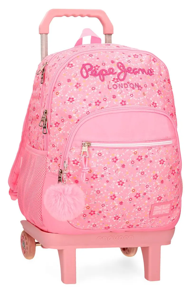67125T3 MOCHILA ADAP.44CM.2C.C/CARRO PJL ALENKA ROSA