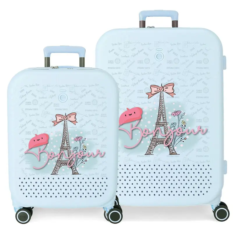 9529521 SET/2 TROLLEY ABS 55-70CM. 4R. ENSO BONJOUR TURQUESA
