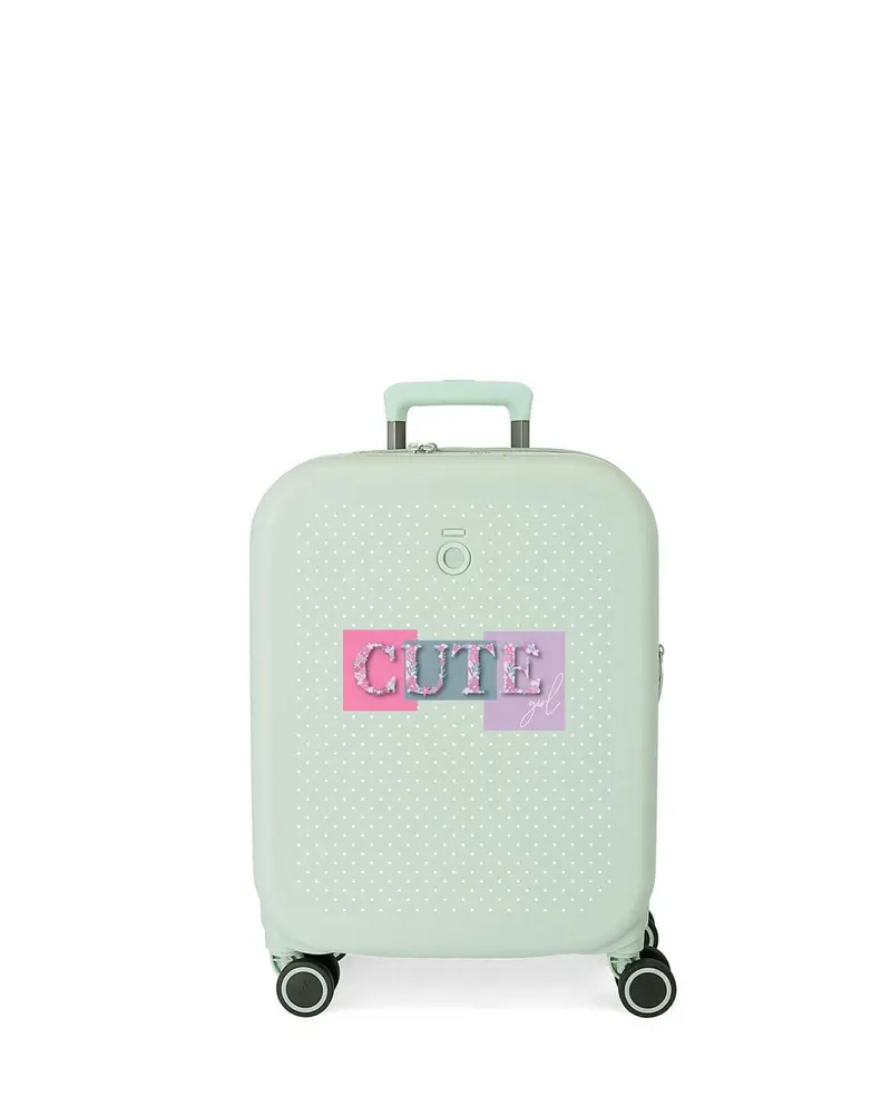 9539124 TROLLEY ABS 55CM. 4R. ENSO CUTE GIRL VERDE MENTA