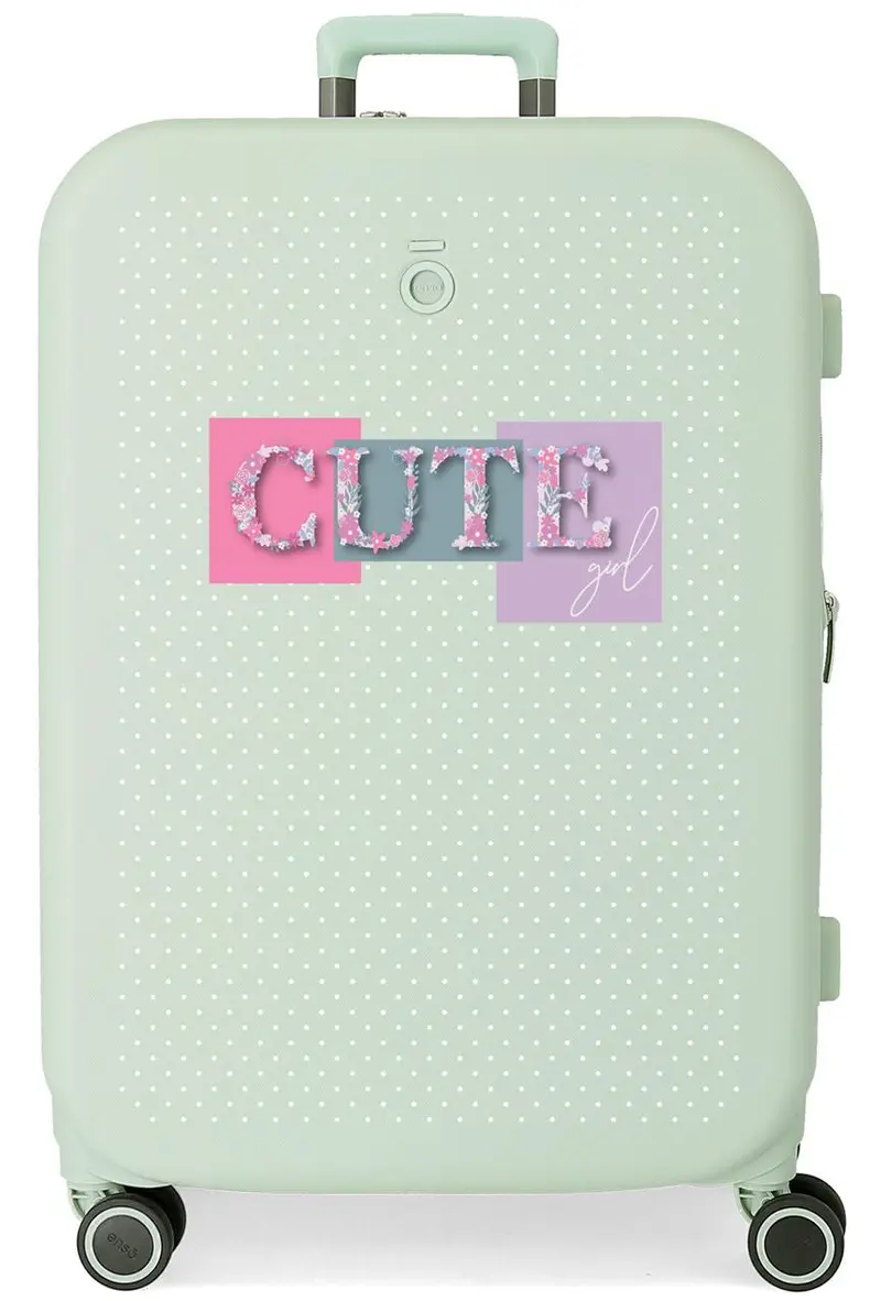 9539224 TROLLEY ABS 70CM. 4R. ENSO CUTE GIRL VERDE MENTA