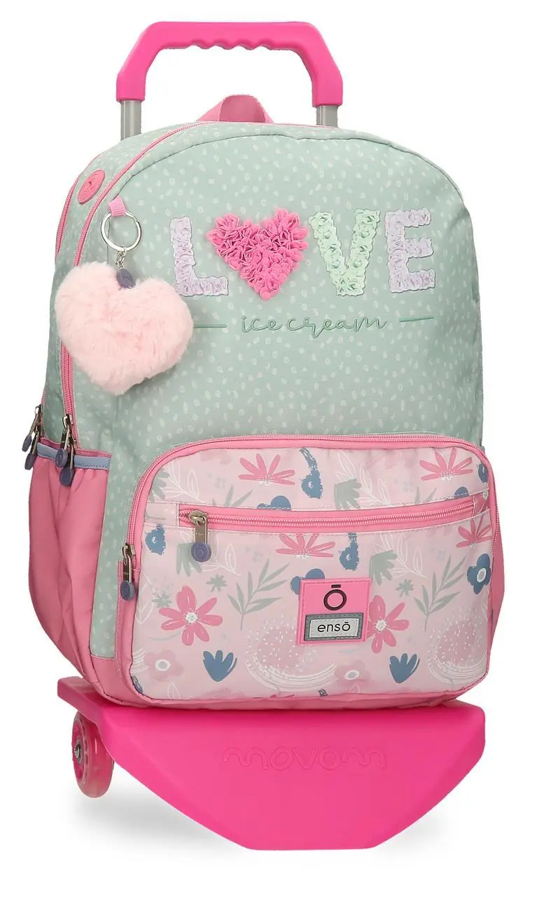 95626T1 MOCHILA ADAP.42CM.C/CARRO ENSO LOVE ICE CREAM