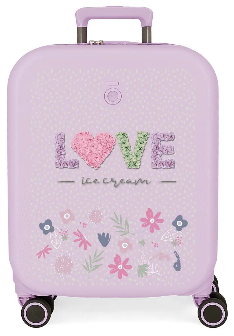 9569123 TROLLEY ABS 55CM. 4R. ENSO LOVE ICE CREAM LILA