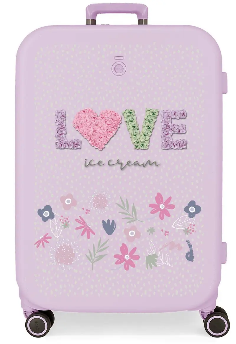 9569223 TROLLEY ABS 70CM. 4R. ENSO LOVE ICE CREAM LILA