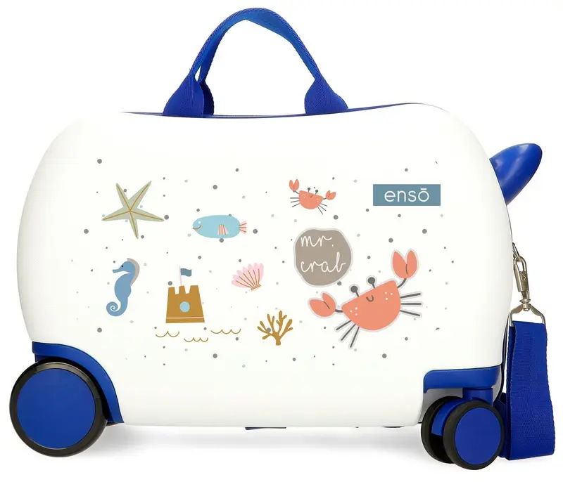 9751021 MALETA INF.ABS 4R.(2 MULTI.) 45CM. ENSO MR CRAB BLAN