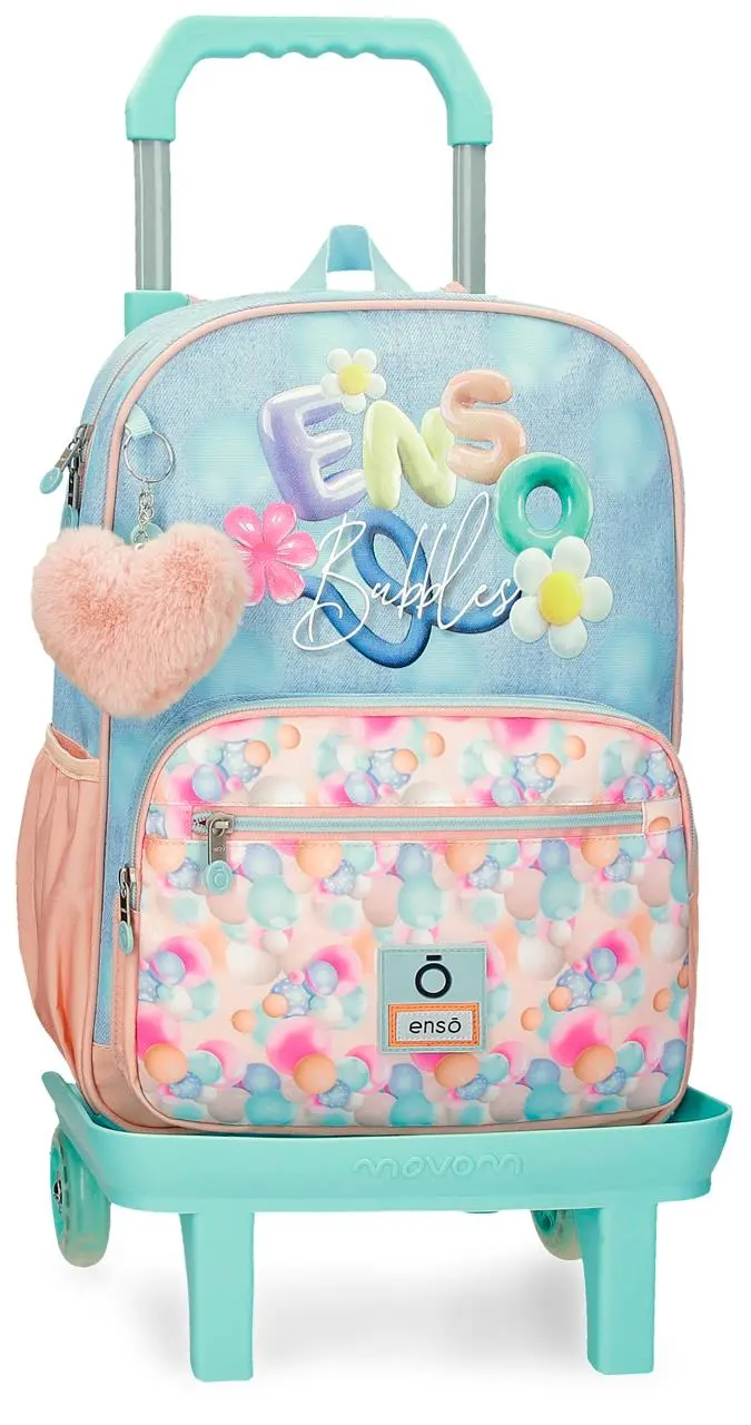 97824T1 MOCHILA ADAP. 38CM. C/CARRO. ENSO BUBBLES