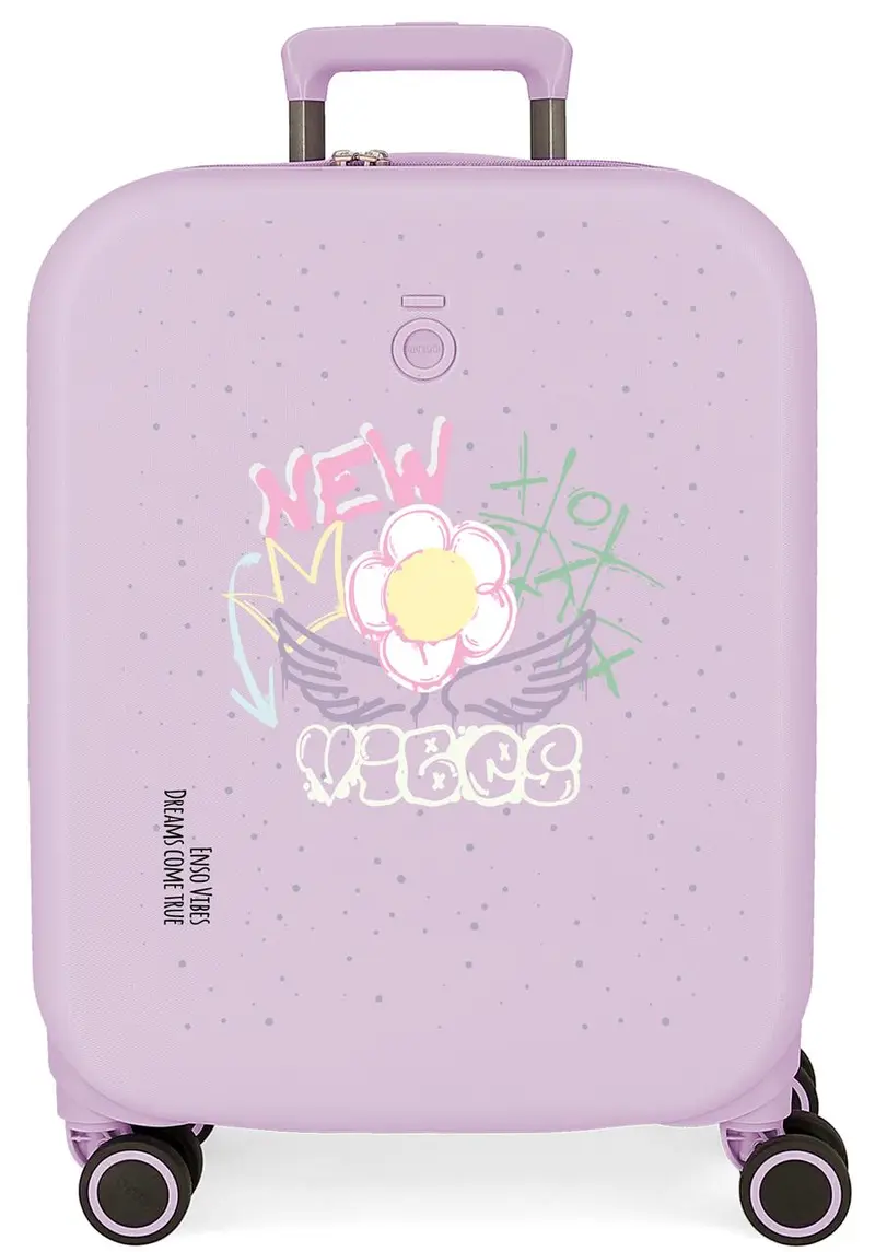 9799121 TROLLEY ABS 55CM. 4R. ENSO NEW VIBES LILA