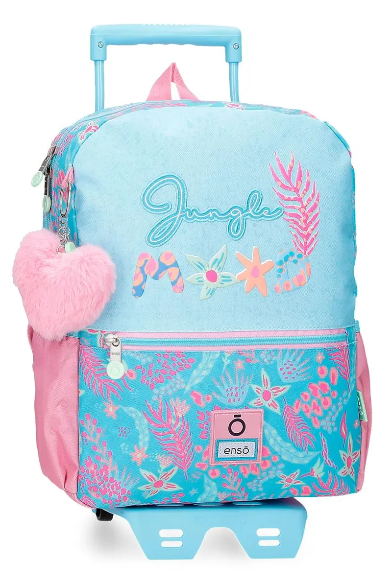 98123T1 MOCHILA ADAP. 32CM. C/CARRO. ENSO JUNGLE MOOD