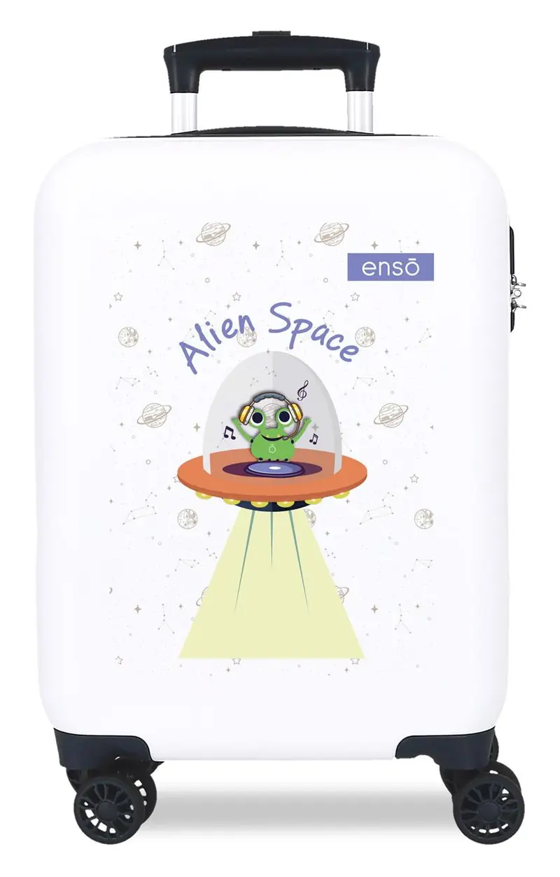 9881321 TROLLEY ABS 50CM. 4R. ENSO ALIEN SPACE BLANCO