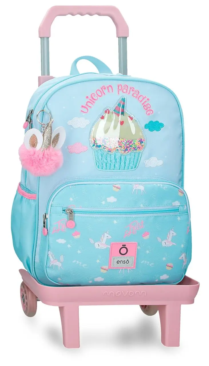 99423T1 MOCHILA ADAP. 38CM. C/CARRO. ENSO UNICORN PARADISE