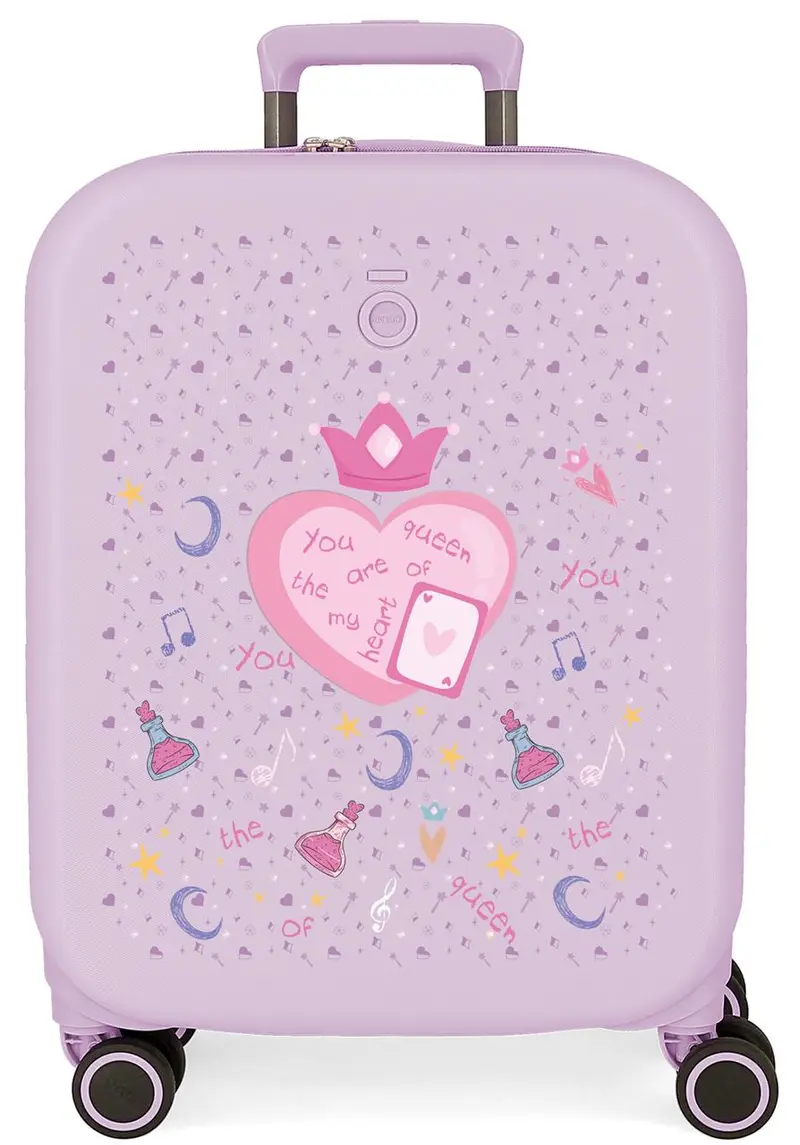 9958621 TROLLEY ABS 55CM.C/EXP.4R. ENSO QUEEN OF HEARTS LILA