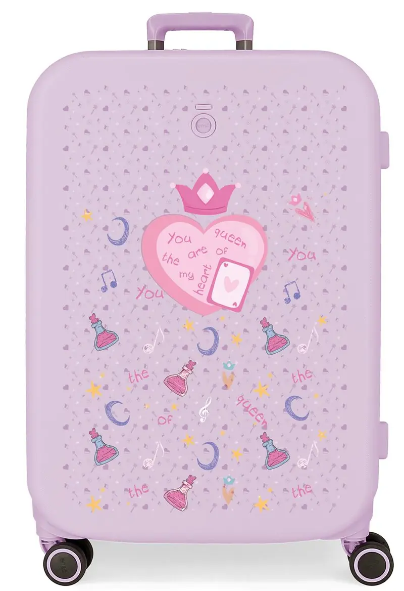 9959221 TROLLEY ABS 70CM.4R. ENSO QUEEN OF HEARTS LILA