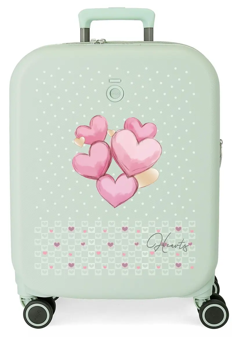 9969121 TROLLEY ABS 55CM.4R. ENSO HEARTS MENTA