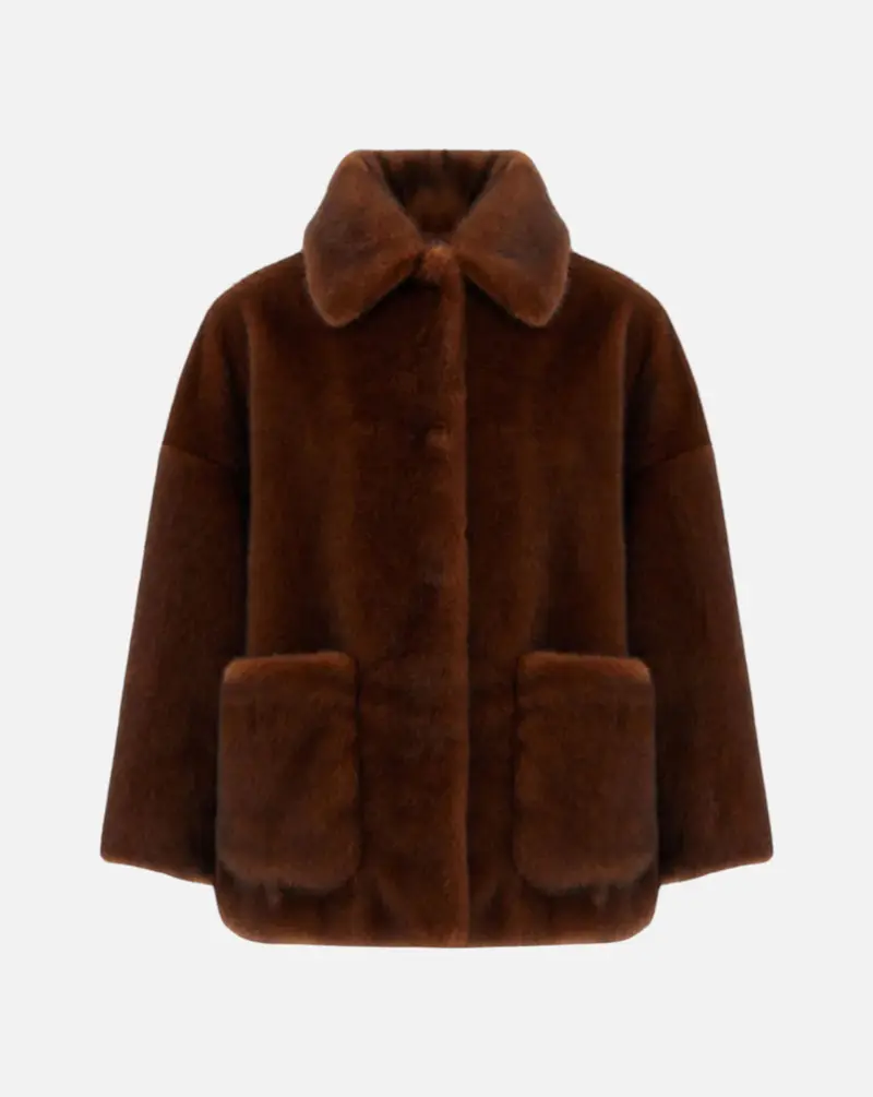 Abrigo Herno Woman's Knitted Half Coat