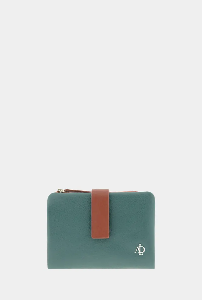 Adapell Cartera Piel RFID 12cm - Brisa Ocean Teal