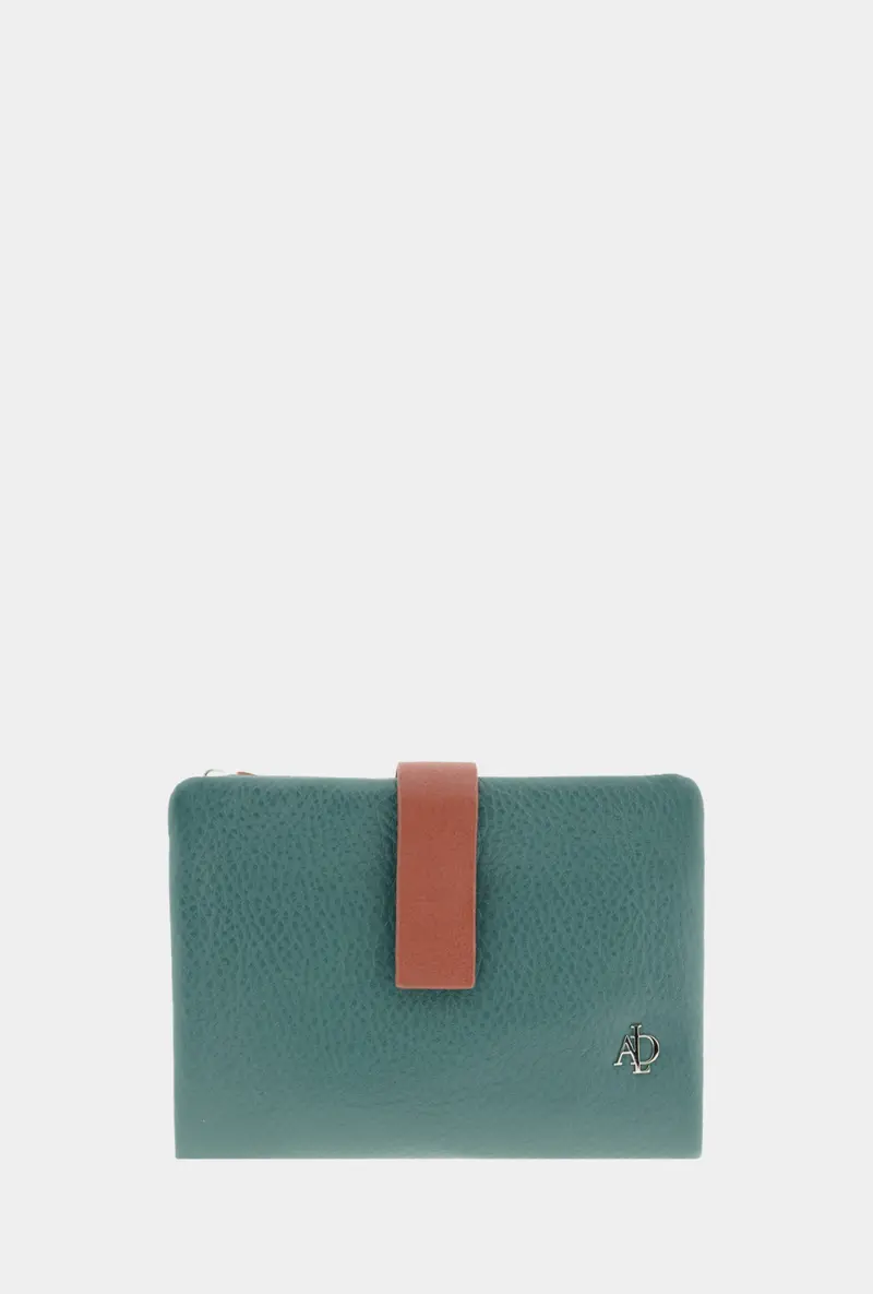 Adapell Cartera Piel RFID 14cm - Brisa Ocean Teal