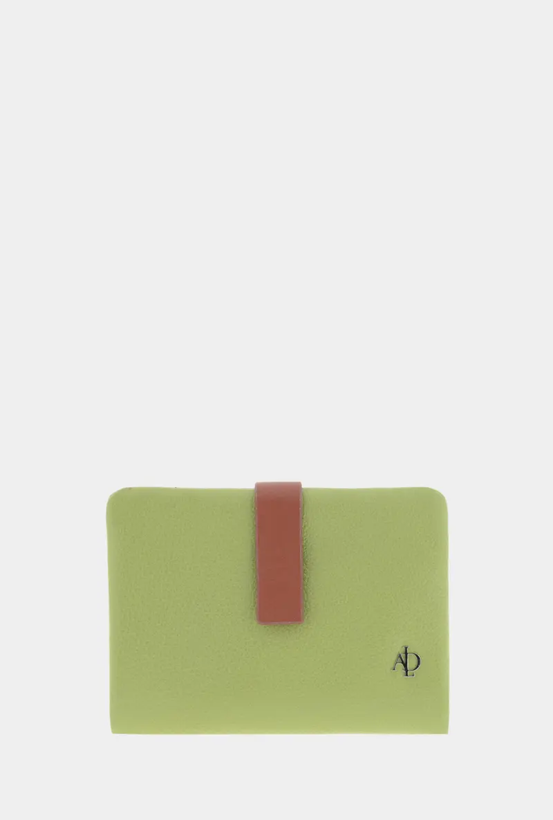 Adapell Cartera Piel RFID 14cm - Brisa Verde Sage