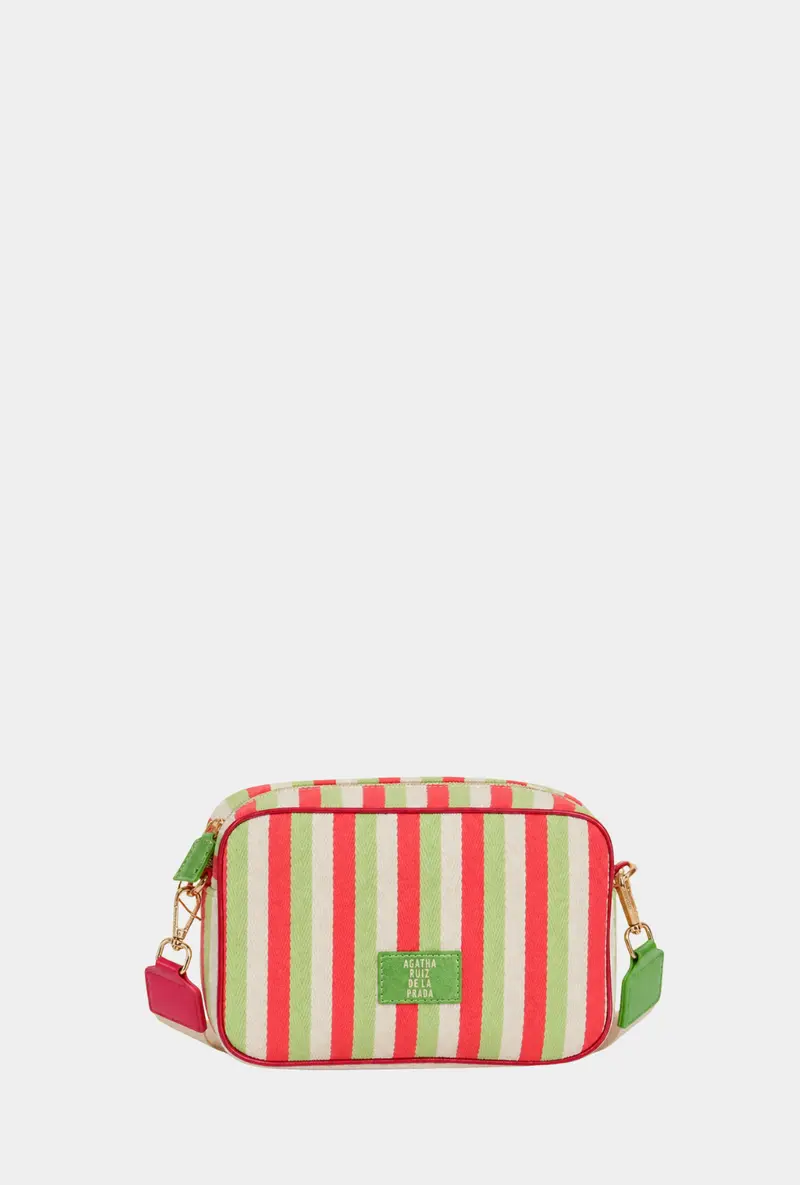 Agatha Ruiz De La Prada Bolso Bandolera Lona Líneas