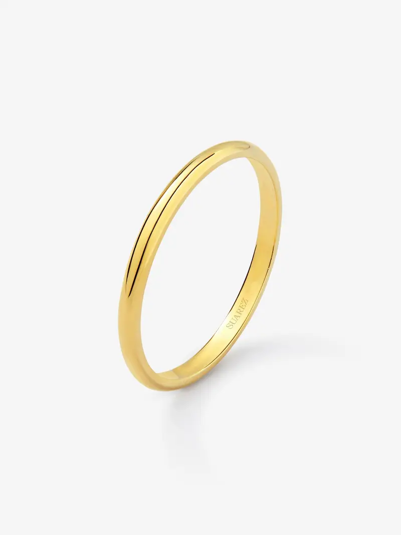 Alianza de boda de oro amarillo de 18K
