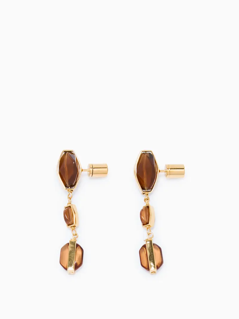Amber beads earrings