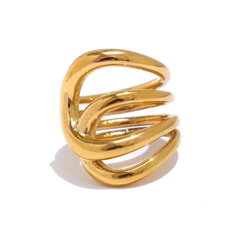 Anillo Agarte de acero inoxidable con diseño único