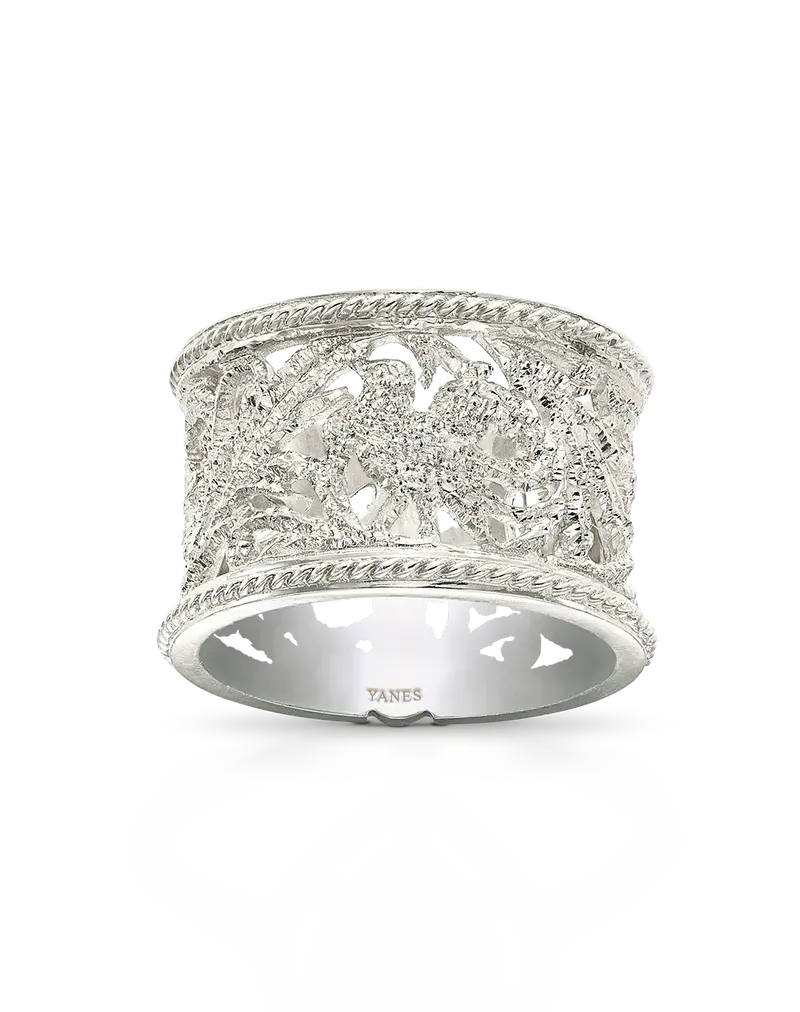 Anillo Albayzín, oro blanco