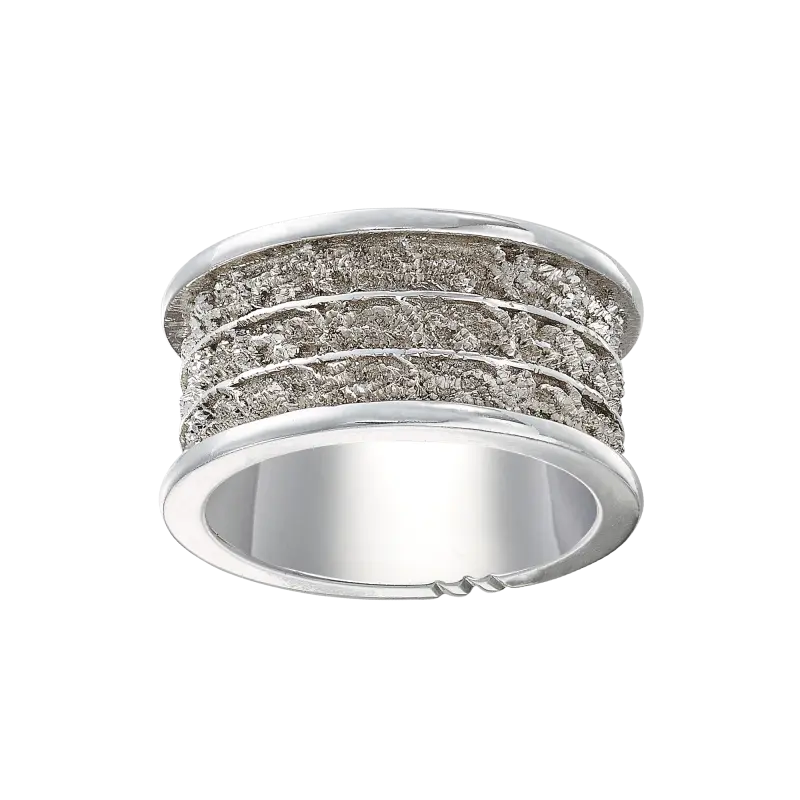 Anillo Alcazaba, oro blanco