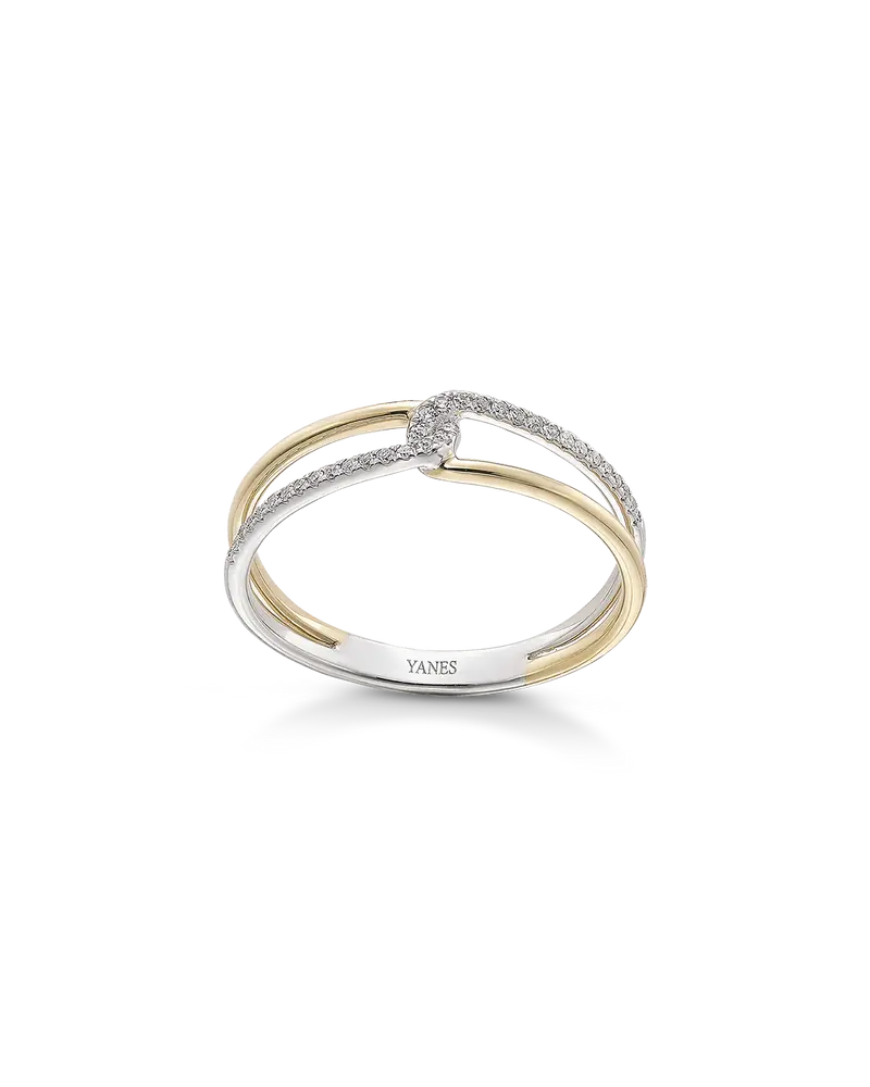 Anillo Bambina diamantes, oro bicolor