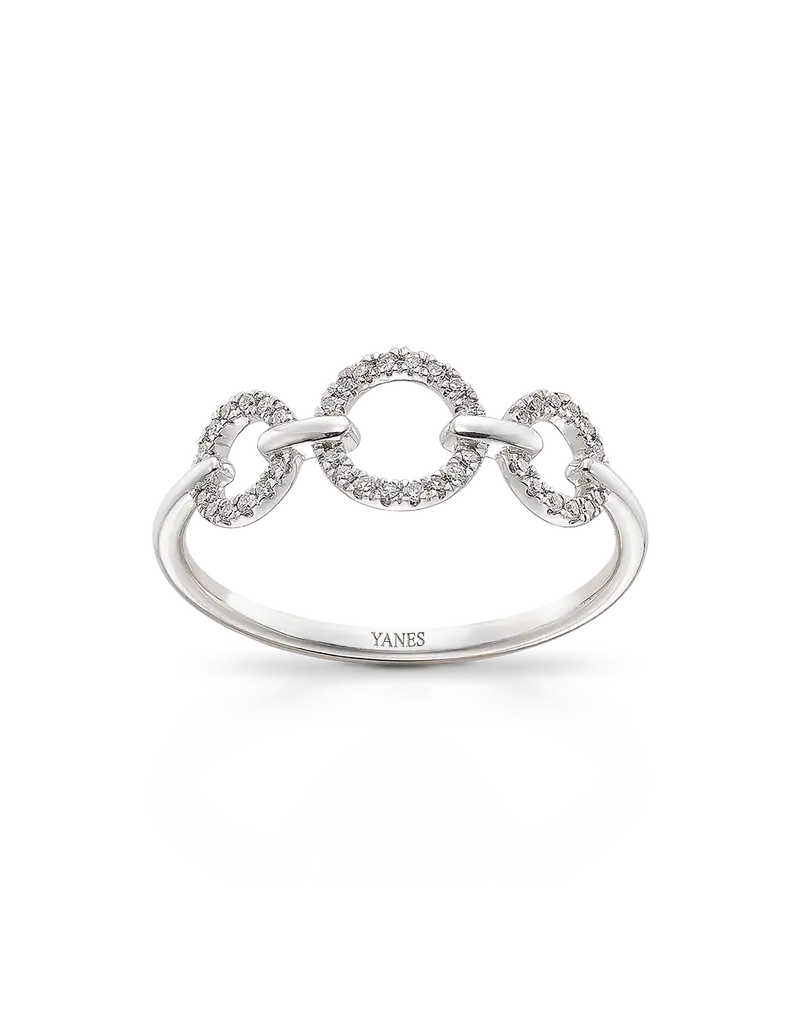 Anillo Bimba diamantes, oro blanco
