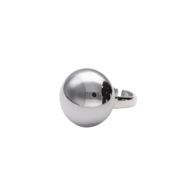 Anillo Bola plata de ley ajustable