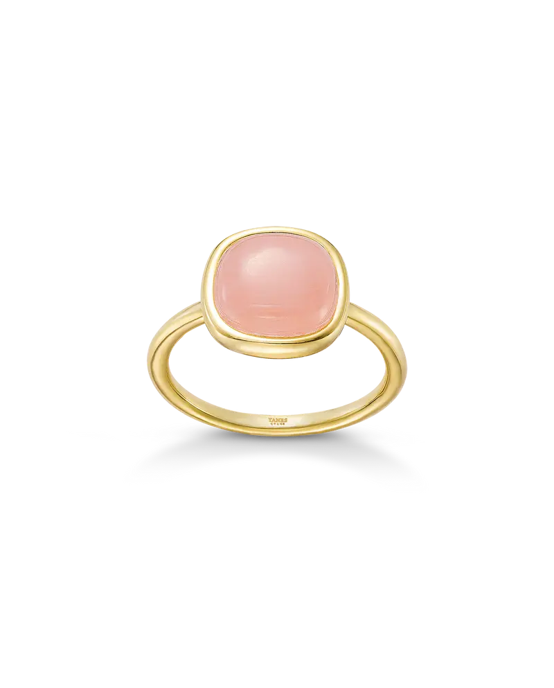 Anillo Bow cuarzo, plata dorada