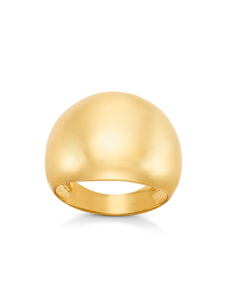 Anillo Brancusi, plata dorada