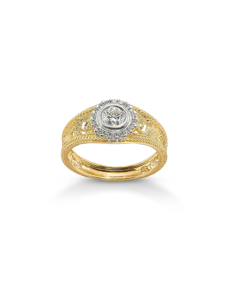 Anillo Carmen diamantes mini, oro