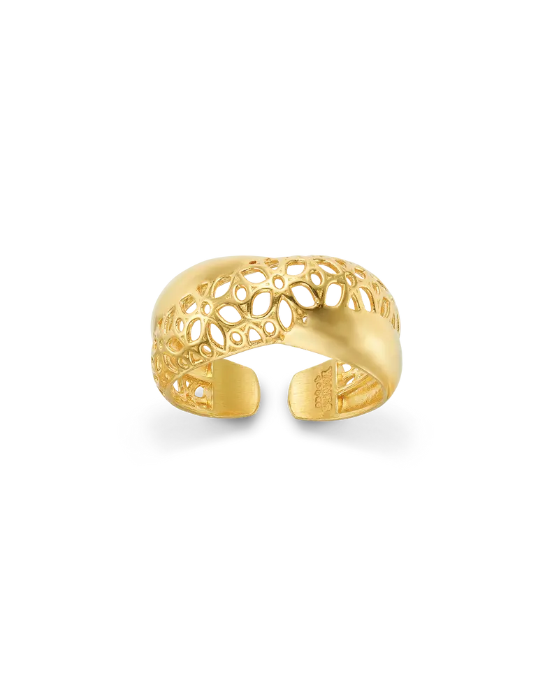 Anillo Conil, plata dorada