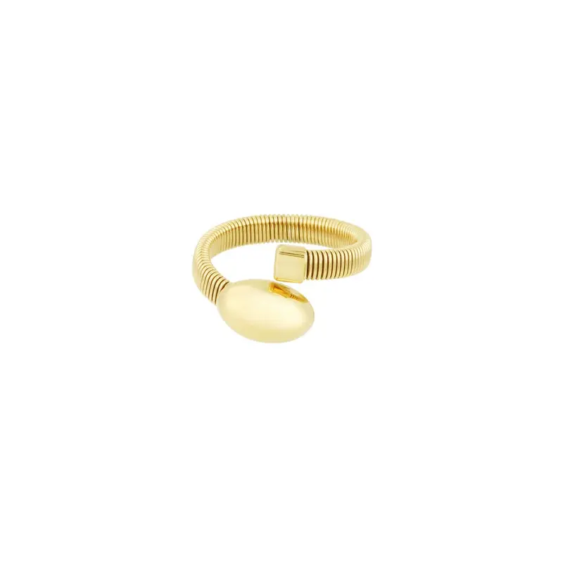 Anillo de acero de malla y apertura con forma ovalada