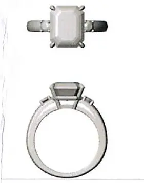 Anillo de oro amarillo de 18K con cuarzo citrino amarillo en talla brillante y 2 esmeraldas en talla brillante con un total de 0,16 cts
