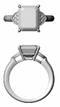 Anillo de oro amarillo de 18K con topacio azul swiss en talla octogonal de 5 cts y 12 diamantes en talla brillante con un total de 0,12 cts