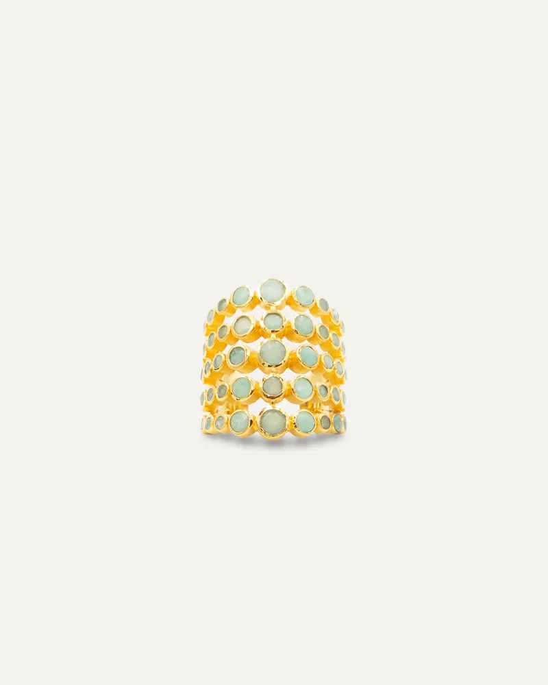 Anillo Dorado Inder Maximus Amazonita