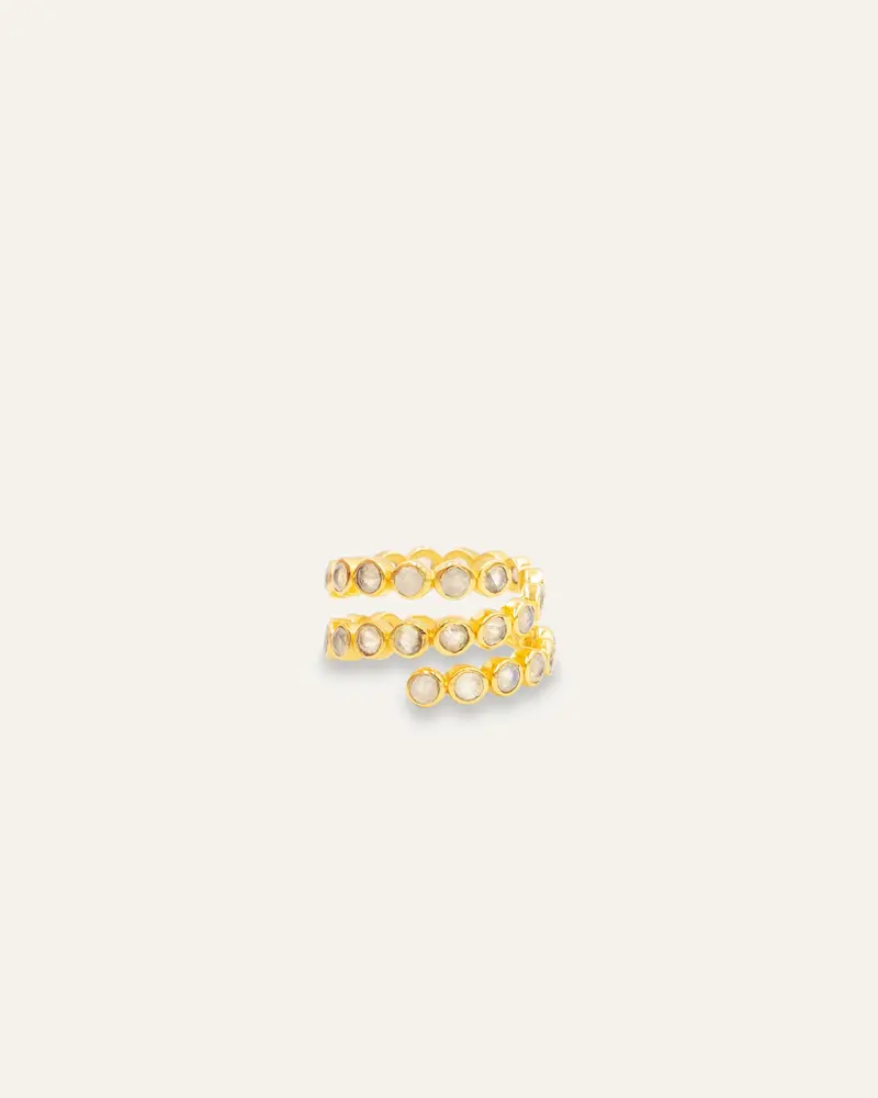 Anillo Dorado Inder Piedra Luna