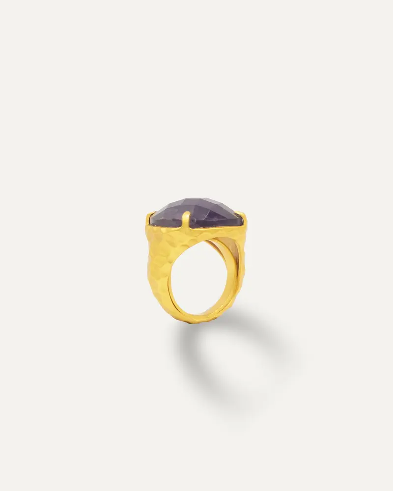 Anillo Dorado Madurei Amatista
