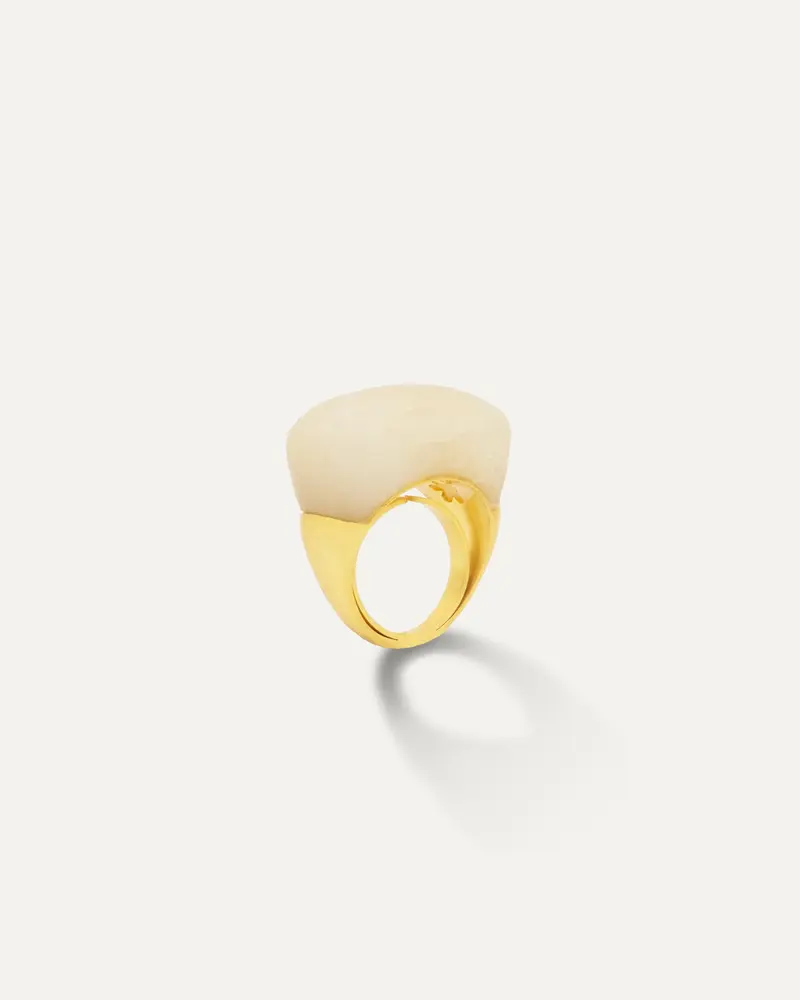 Anillo Dorado Natura Piedra Luna
