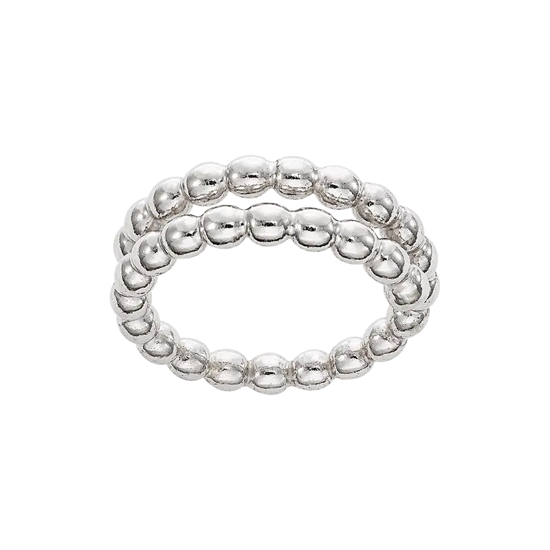 Anillo Duo Coupole, plata