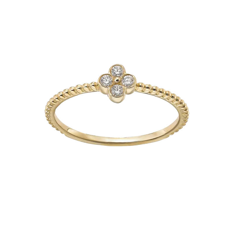 Anillo Fiore diamantes, oro amarillo