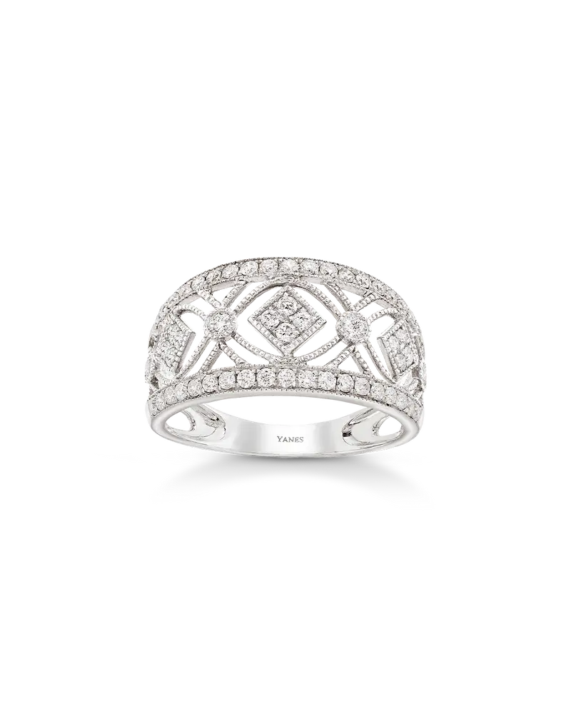 Anillo Flavia diamantes, oro blanco