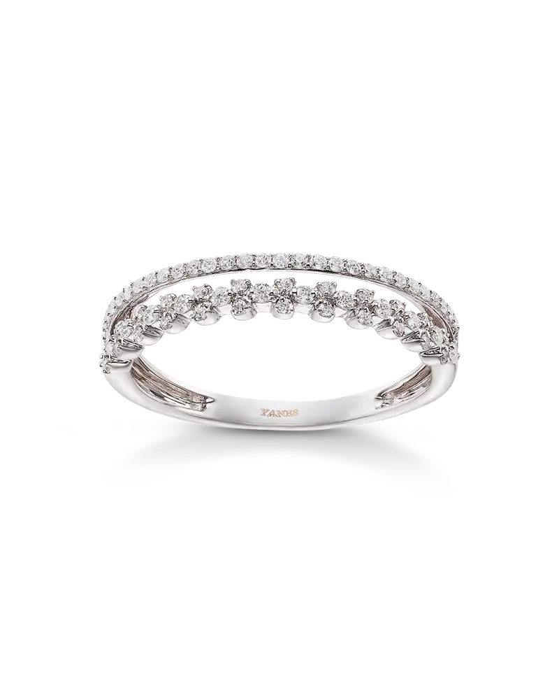 Anillo Gina, oro blanco