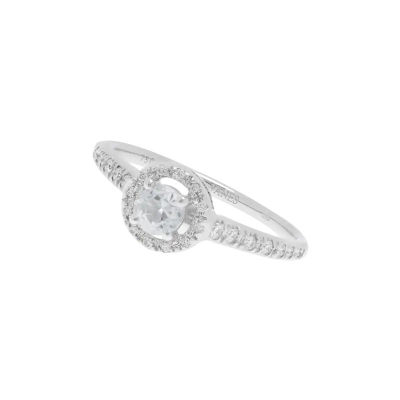 Anillo Happy Colours topacio azul y diamantes, oro blanco